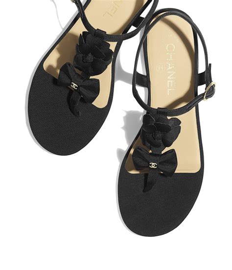 sandalen chanel schwarz|authentic Chanel sandals.